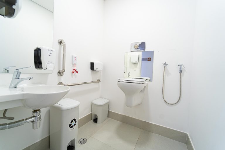 a bathroom with a sink and a toilet
