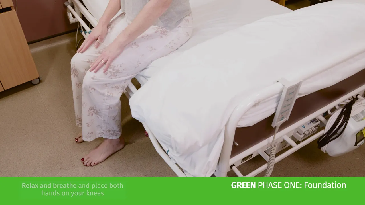 en person i en hospitalsseng