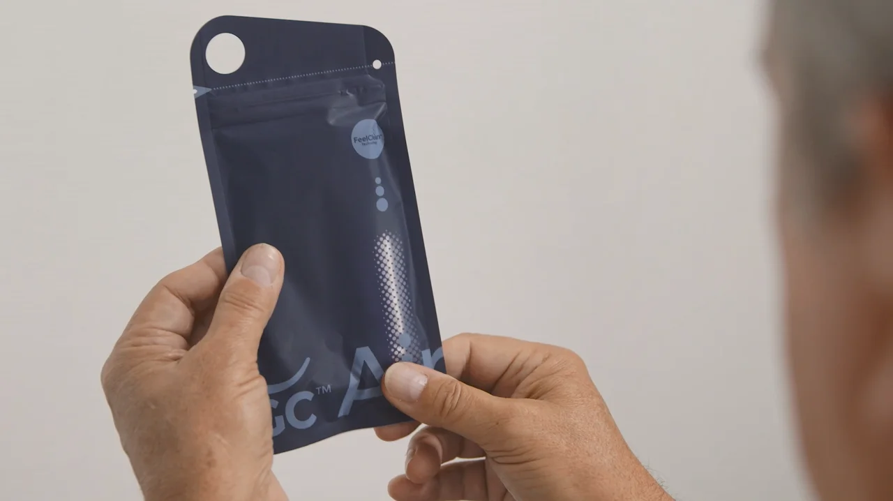 una persona che tiene un telefono